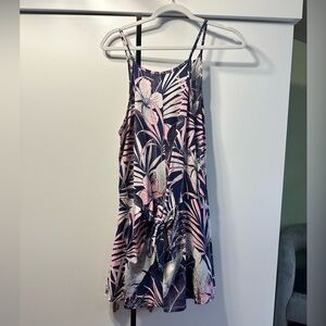 VENUS Pink and Navy Patterned Romper